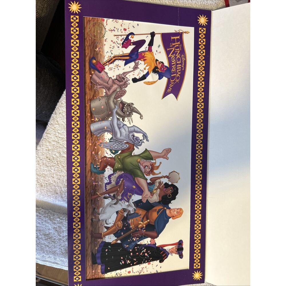 DISNEY HUNCHBACK OF NOTRE DAME 16" x 8" LITHOGRAPH